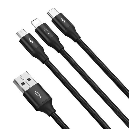 Cablu 3 in 1 tip C, iPhone, Micro-USB GIANAC