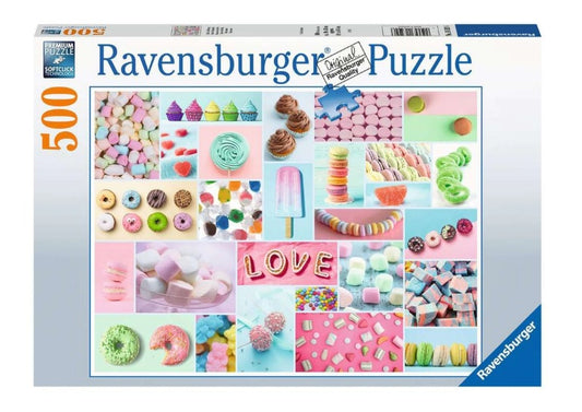 Puzzle Ravensburger - Colaj cu dulciuri, 500 piese