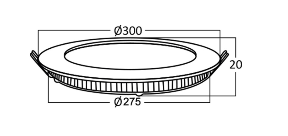 Spot led rotund incastrat, 24W, 6500K