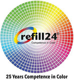 refill24 Kit de reîncărcare pentru cartușe de cerneală compatibile pentru cartușe de cerneală HP 56, 57 negru și color