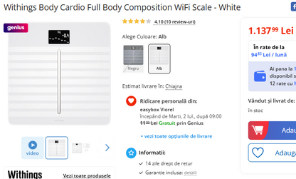 Cantar inteligent Withings Body Cardio