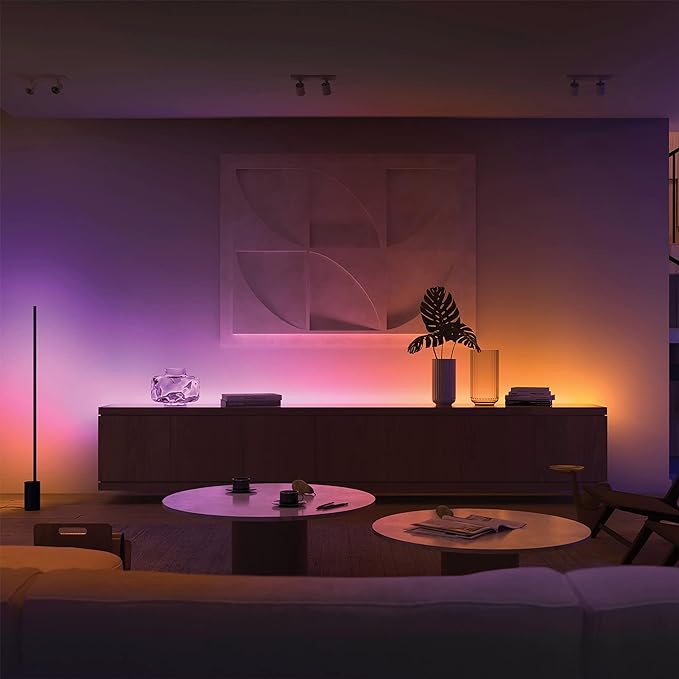 Banda LED RGB Smart Philips Hue Gradient Lightstrip, Bluetooth, 20W, 1600 lm, lumina alba si colorata, IP20, Silicon, 200 cm