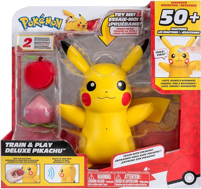 Figurina Pokemon Train & Play Deluxe Pikachu